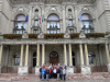 2014 Bürgerfahrt Györ Gruppenfoto vor Rathaus Györ